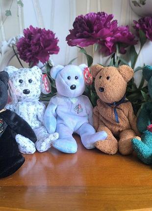 Пять оригинальных коллекционных мишек tty beanie babies конца 90-х и начала 2000-х годов