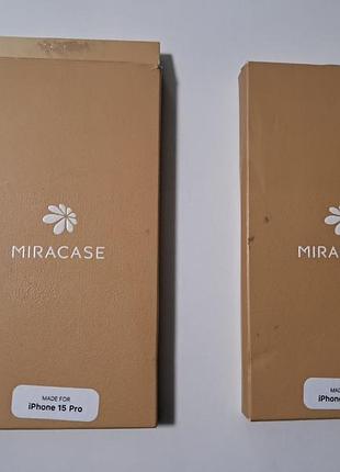 Ч
чехлы для телефона miracase для iphone 15 pro. с комплектом стекла.