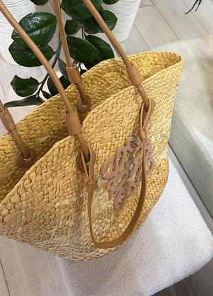 Сумка  loeweпляжна соломяна плетена  сумка 2