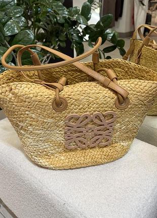 Сумка  loeweпляжна соломяна плетена  сумка