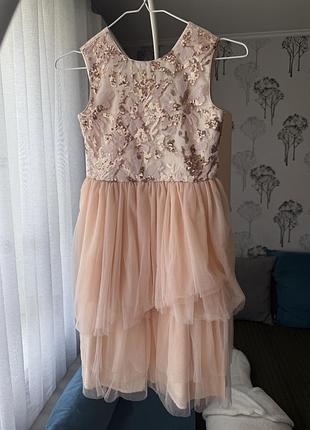 Нарядное платье h&m на девочку 10 лет 2
