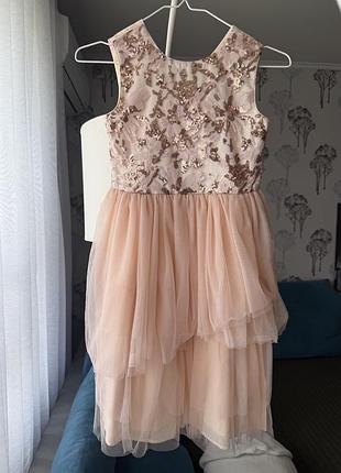 Нарядное платье h&m на девочку 10 лет
