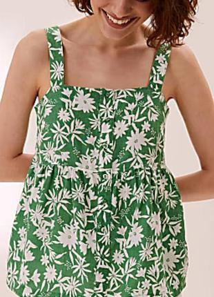 Блузка женская майка льняная m&s m