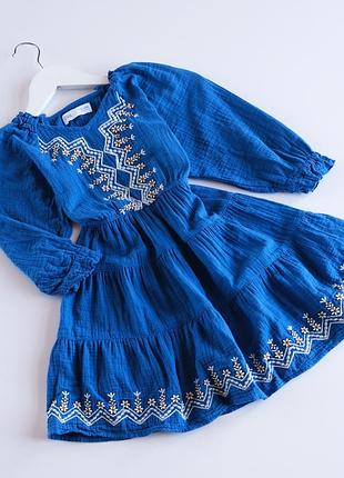 Платье с вышивкой для девочки zara