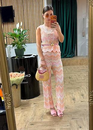Вязаный костюм двойка missoni в принт