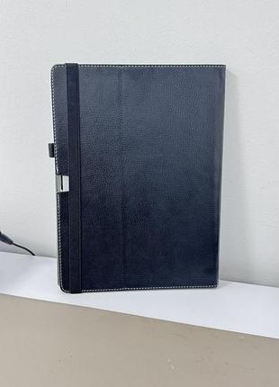 Чехол-книжка для chuwi ubook x 12” - черный, эко-кожа, подставка для работы