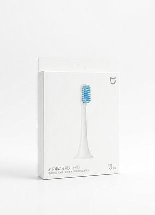 Насадки mijia t300/t500/t500c mbs301 / nun4065cn в пачке 3 шт. white/blue