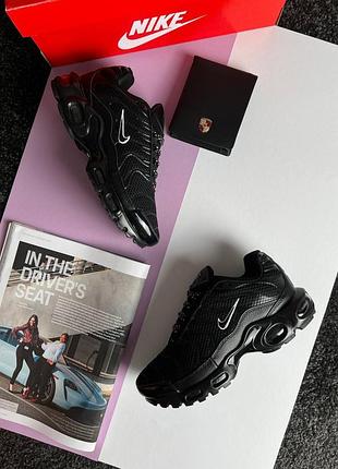 🌺женские кроссовки nike air max plus all black white