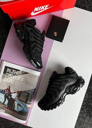 🌺женские кроссовки nike air max plus all black reflective