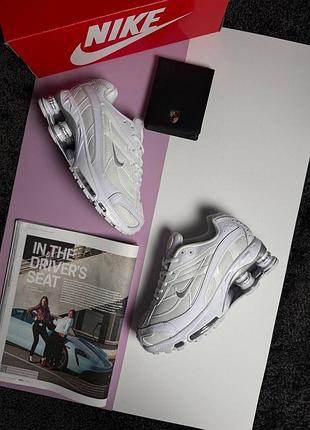 🌺женские кроссовки nike x supreme shox ride 2 sp white