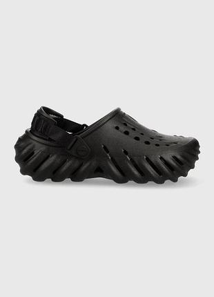 Оригінальні crocs echo clog у чорному кольорі, розмір m7/w8(39-40)
