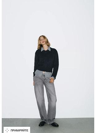 Джинси wide leg з низькою посадкою zara