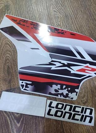 На черный правая сторона loncin лонкин лонкін наклейки на мотоцикл пластик лонсин sx250 gy sx3 pro лонцин ламиновани старая модель