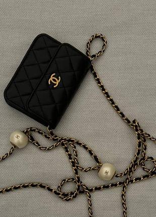Сумка мини шанель черная chanel