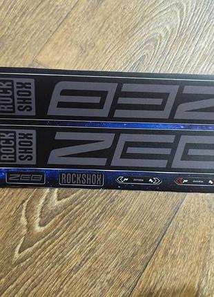 Матовый темносерый цвет наклейки на вилку перья рокшок рок шок rock shox велосипеда zeb зеб ламинированый