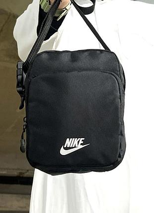 Сумка чорна nike сумка найк барсетка найк сумка чоловіча сумка через плече сумка спорт найк