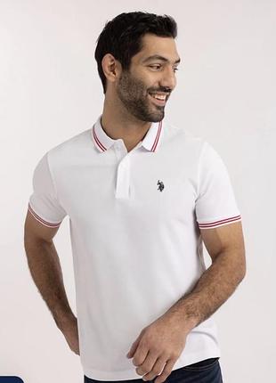 Поло для чоловіків polo ralph lauren білого кольору великий розмір xxl.100% cotton