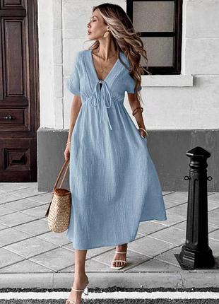 💟стильна легка сукня з мусліну 💟sмод. 739