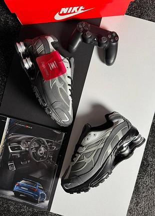 💎мужские кроссовки nike x supreme shox ride 2 sp grey white black