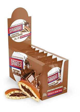 Протеиновые панкейки smarter snacks protein cocoa pancake 55 г шоколад крем (без сахара) х12 шт(88003466)
