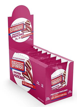 Протеиновые панкейки smarter snacks protein cocoa pancake 55 г "красный бархат" белый шоколад (protein red velvet pancake)(без