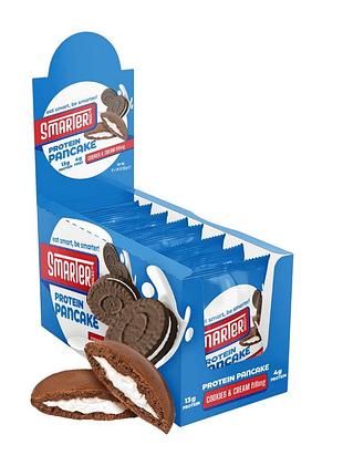 Протеїнові панкейки smarter snacks protein cocoa pancake 55 г печиво вершки( без цукру) х12 шт(88003502)