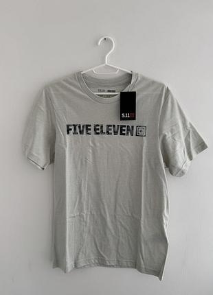 Новая оригинальная футболка 5.11 tactical letter and reticle tee, серая (cinder)