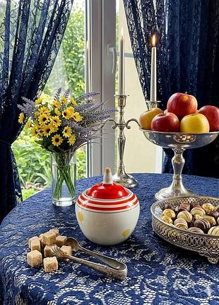 1950-е! 🍂🎈воздушные шарики барановка сахарница фарфор винтаж советская яркая с ручной росписью