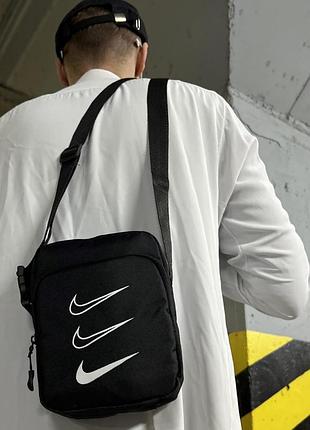 Сумка черная nike сумка найк борсетка найк сумка мужская, сумка через плечо сумка спорт найк 3