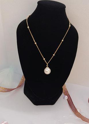 Підвіска з перлиною, xuping jewelry 18k. 45 см.
