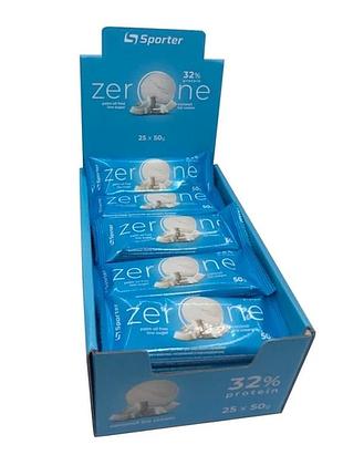 Блок батончиків sporter zero one, 50 грамів кокосове морозиво (без цукру) — 25 штук (790152)