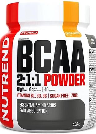 Аминокислота nutrend bcaa 2:1:1 powder 400 г манговый сорберн (mango sorbet)
