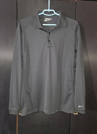 Кофта поло пуловер лонг nike golf dri fit оригинал мужская спортивная m