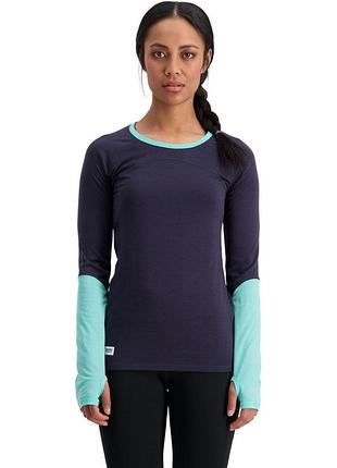 Женская спортивная кофта лонгслив из шерсти мериноса mons royale bella tech merino wool 140 blend ls shirt - m-l