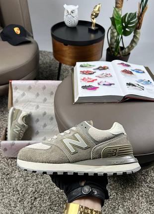 Женские кроссовки new balance x stone island olive white