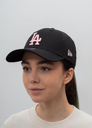 New era бейсболка los angeles dodgers mlb чорна з рожевим лого