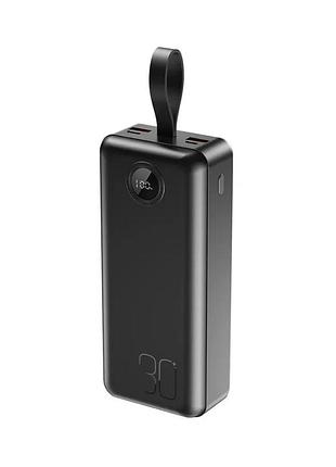 Повербанк power bank xo pr240 30000mah usb-c 20w/usb-a 22.5w fully black