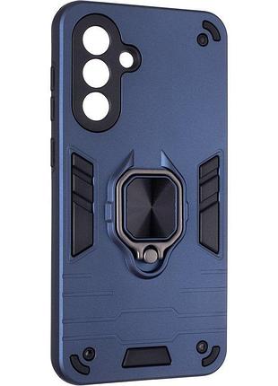 Чехол fiji defence для samsung galaxy a37 5g (a376) защитный бампер с кольцом подставкой dark blue