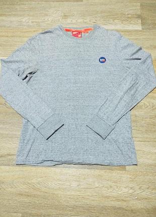 Чоловічий тонкий світшот superdry, розмір м, 100% бавовна, сірий