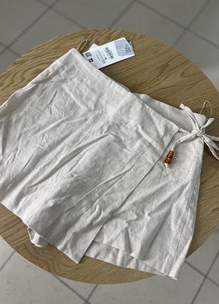 Шорти спідниця зара льон