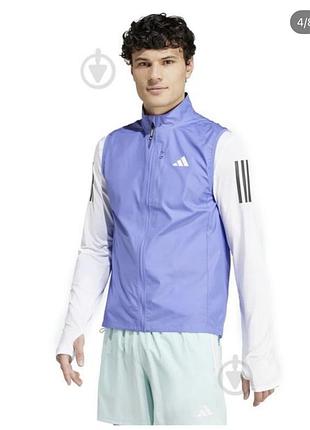 Синя легка желетка adidas
