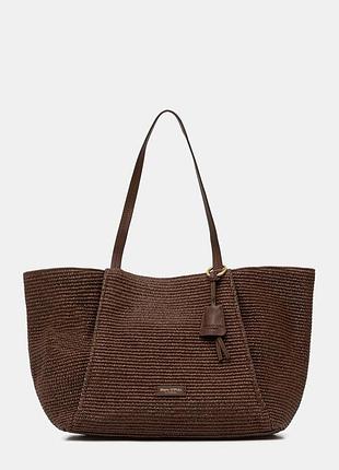 Urbanshop com ua marc o'polo сумка-шопер жіноча плетена коричнева 5000010830 розміри запитуйте