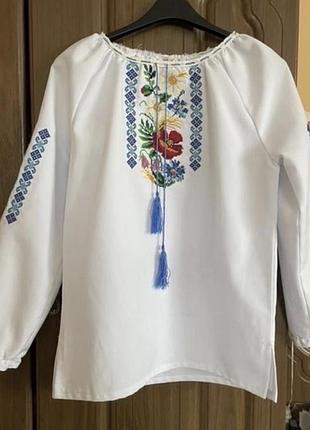 Вишита сорочка для дівчинки розмір 140