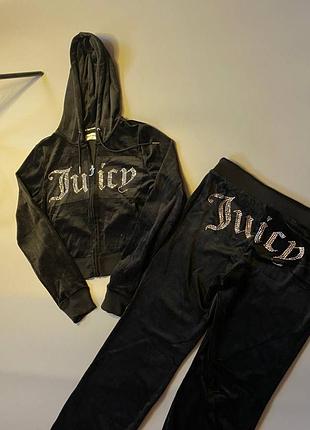 Велюровий костюм juicy couture (чорний)