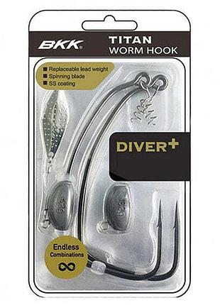 Офсетний гачок відвантажений bkk тitan diver+ #8/0 (a-ew-9652)