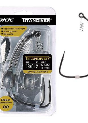 Офсетний крючок відвантажений bkk тitan diver+ #16/0 (a-ew-9660)