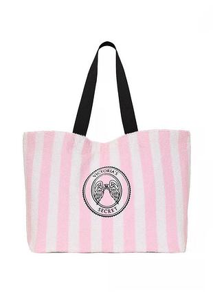 Махрова сумка-тоут victoria's secret angel essentials terry tote bag.