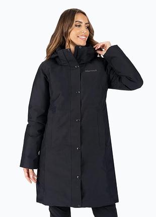 Urbanshop com ua płaszcz przeciwdeszczowy damska marmot chelsea coat чорний m13169 розміри запитуйте