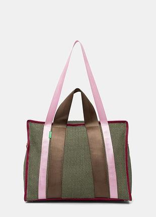 Urbanshop com ua united colors of benetton сумка-шоппер женская плетеная зеленая 6xzzvy01w размеры запитуйте
