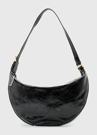 Urbanshop com ua шкіряна сумочка allsaints half moon колір чорний w020xz розміри запитуйте